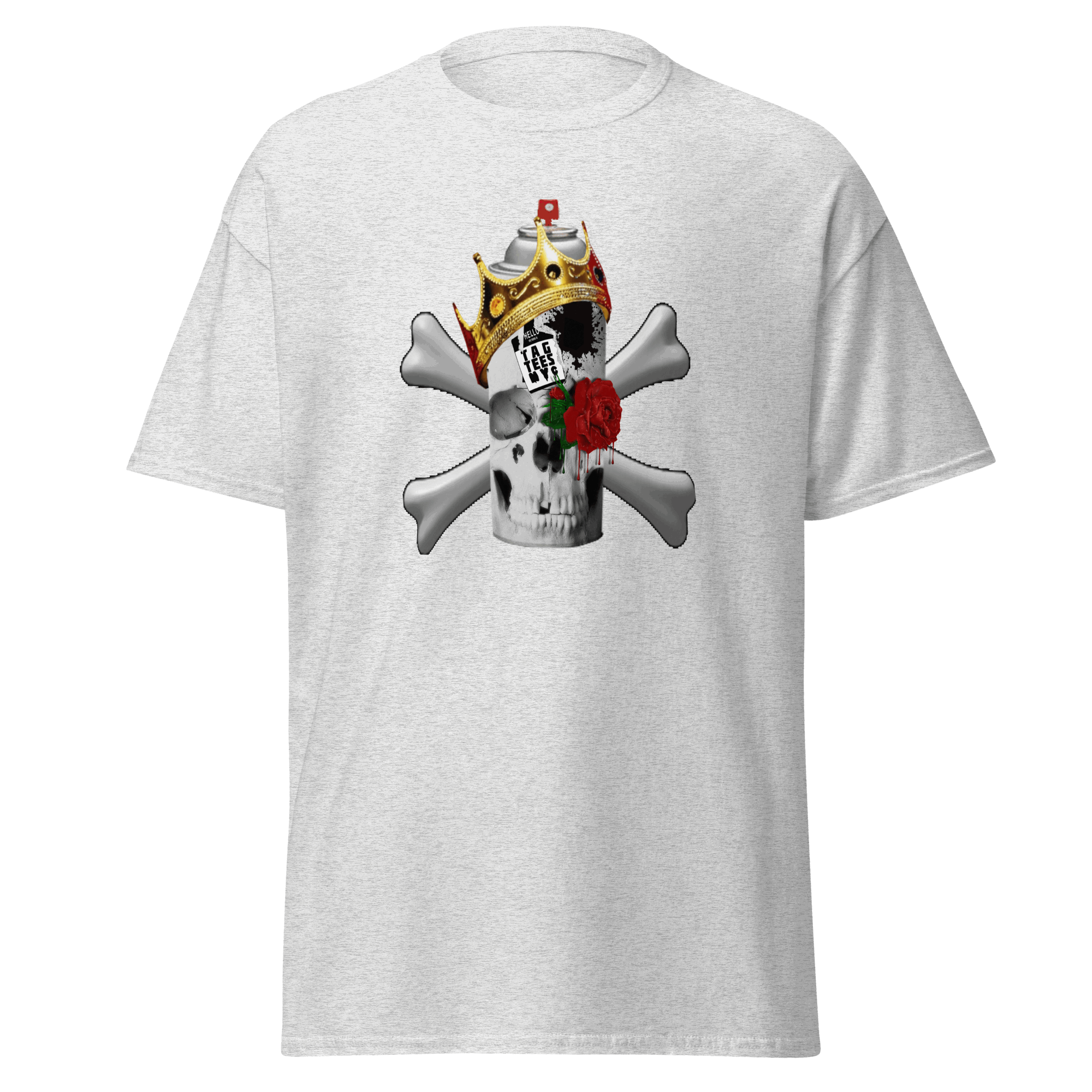 Tag Tees NYC Spray Skull Short Sleeve T-Shirt