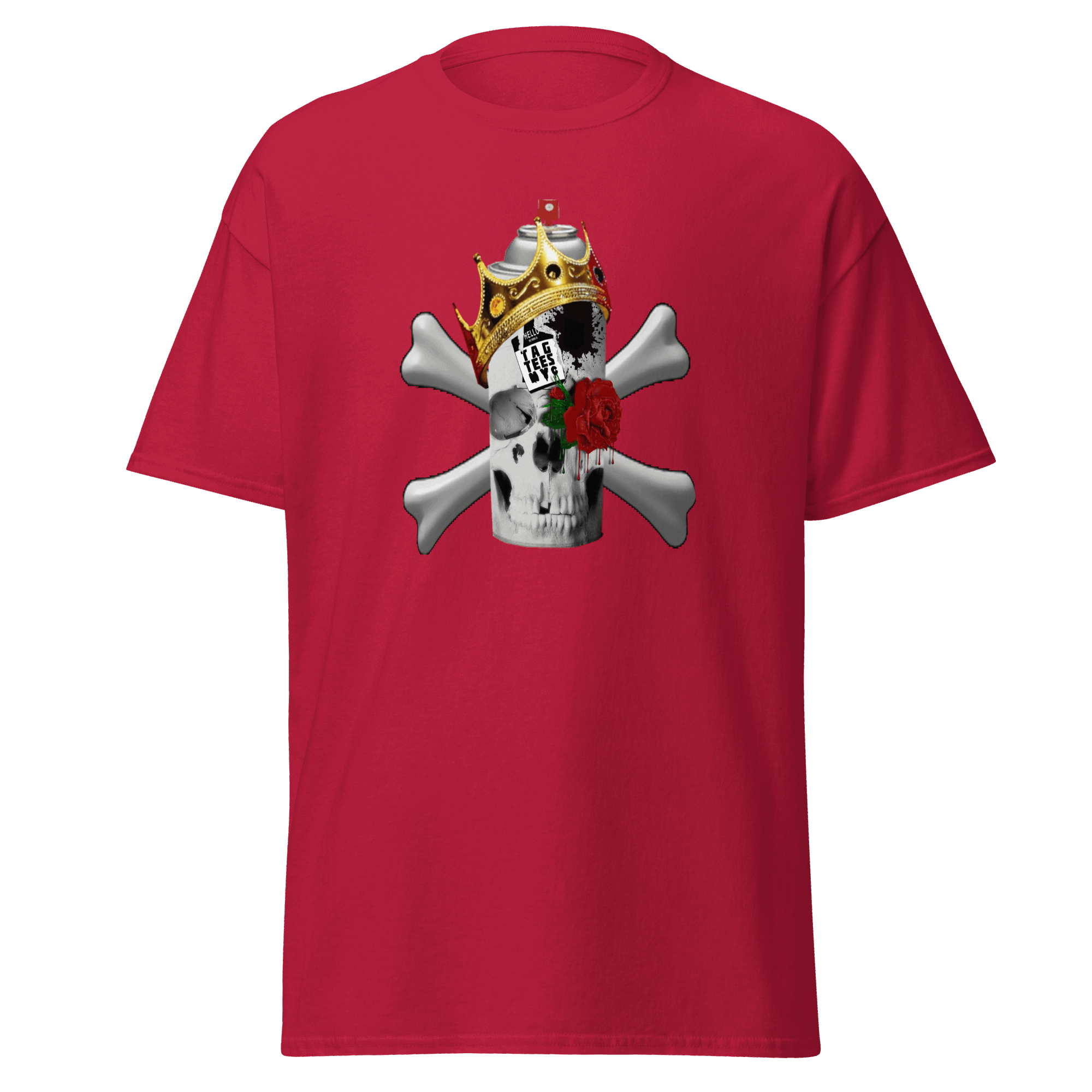 Tag Tees NYC Spray Skull Short Sleeve T-Shirt