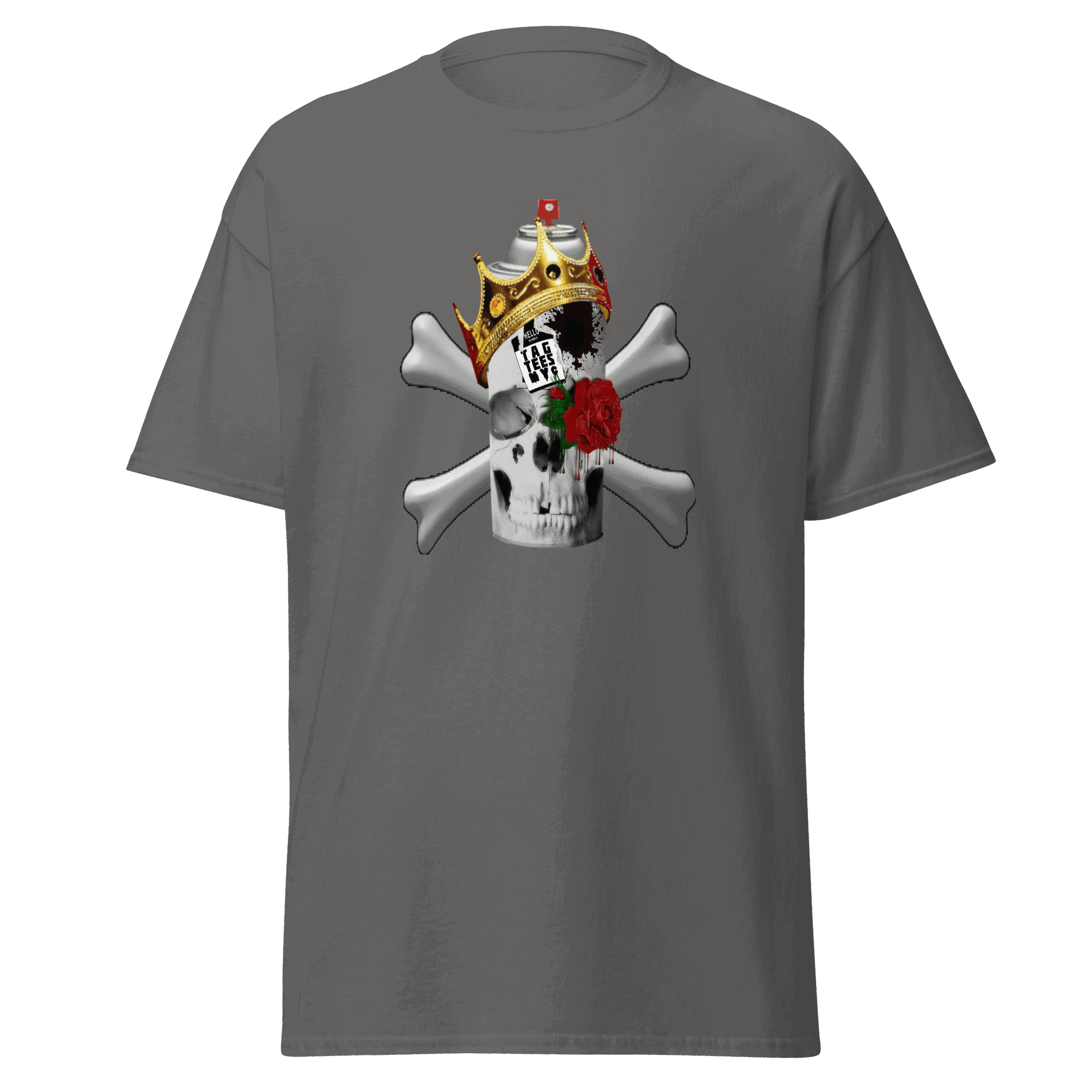 Tag Tees NYC Spray Skull Short Sleeve T-Shirt