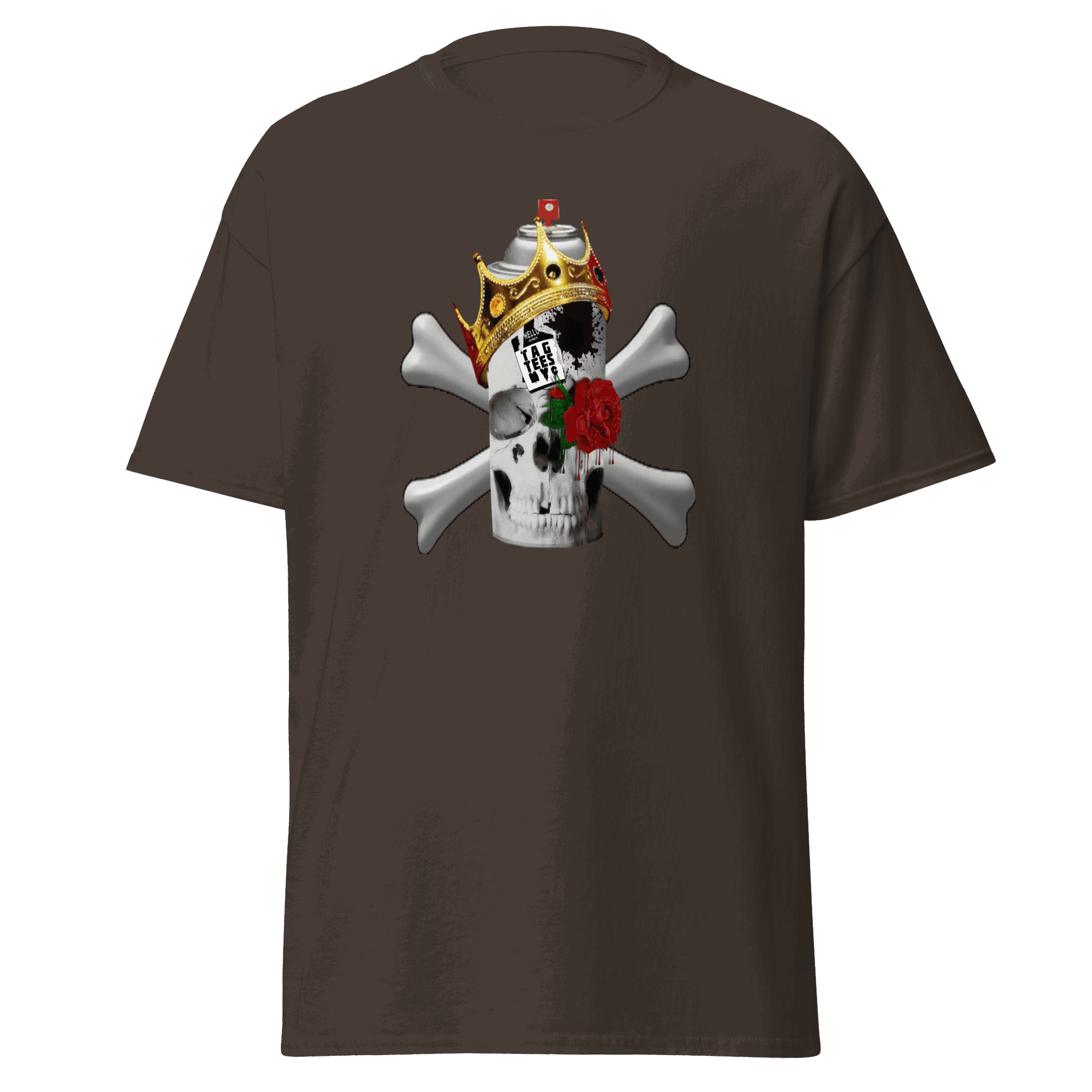 Tag Tees NYC Spray Skull Short Sleeve T-Shirt