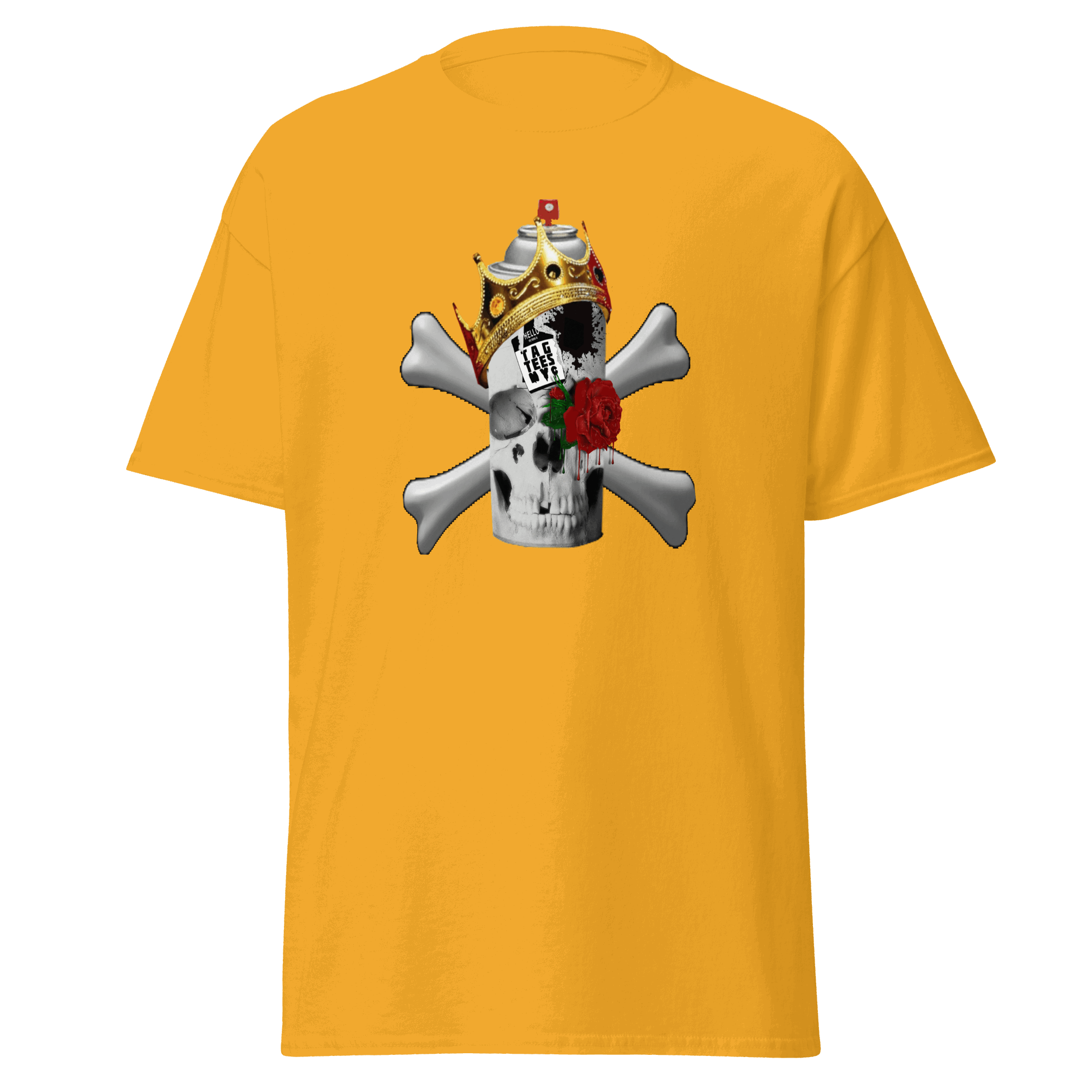Tag Tees NYC Spray Skull Short Sleeve T-Shirt