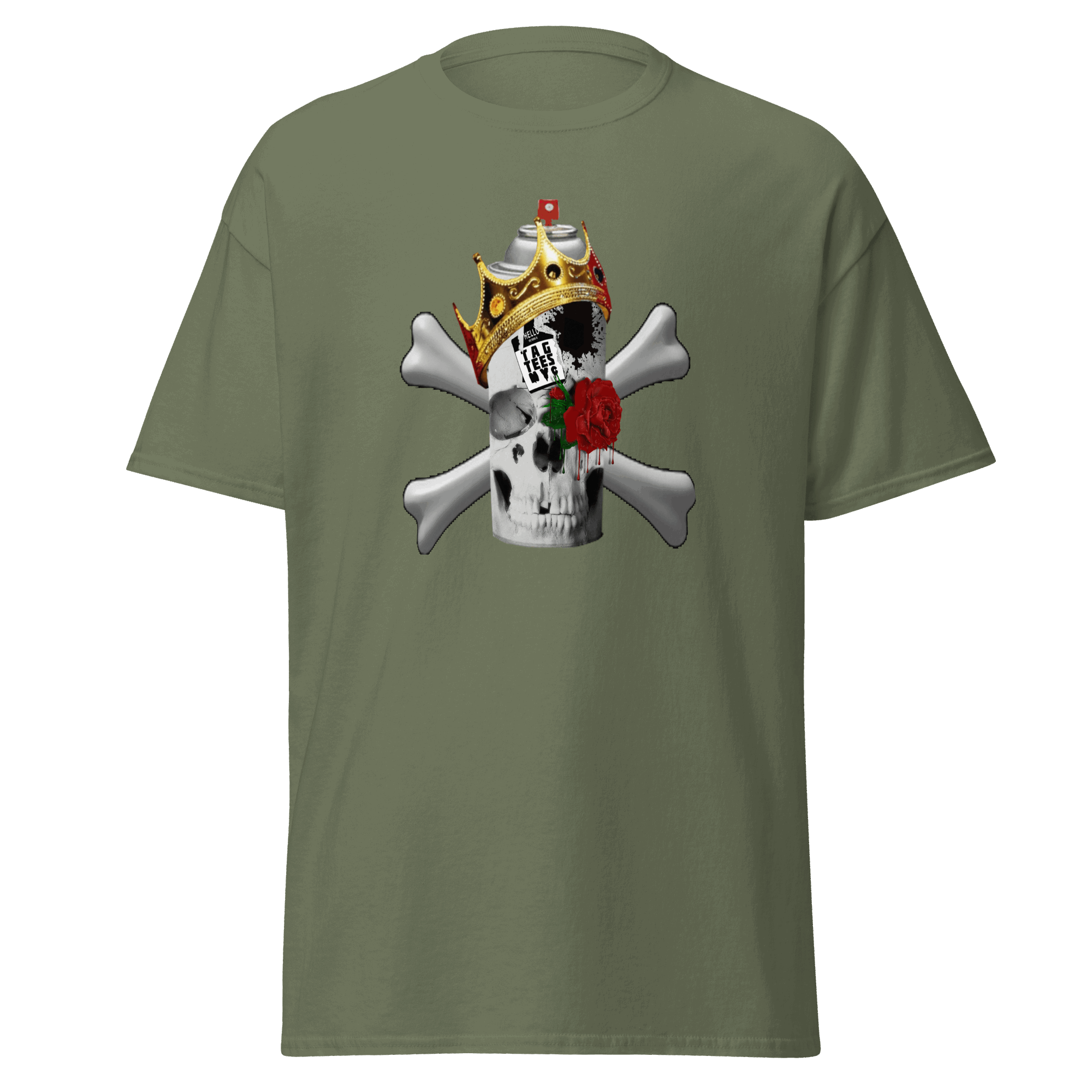 Tag Tees NYC Spray Skull Short Sleeve T-Shirt