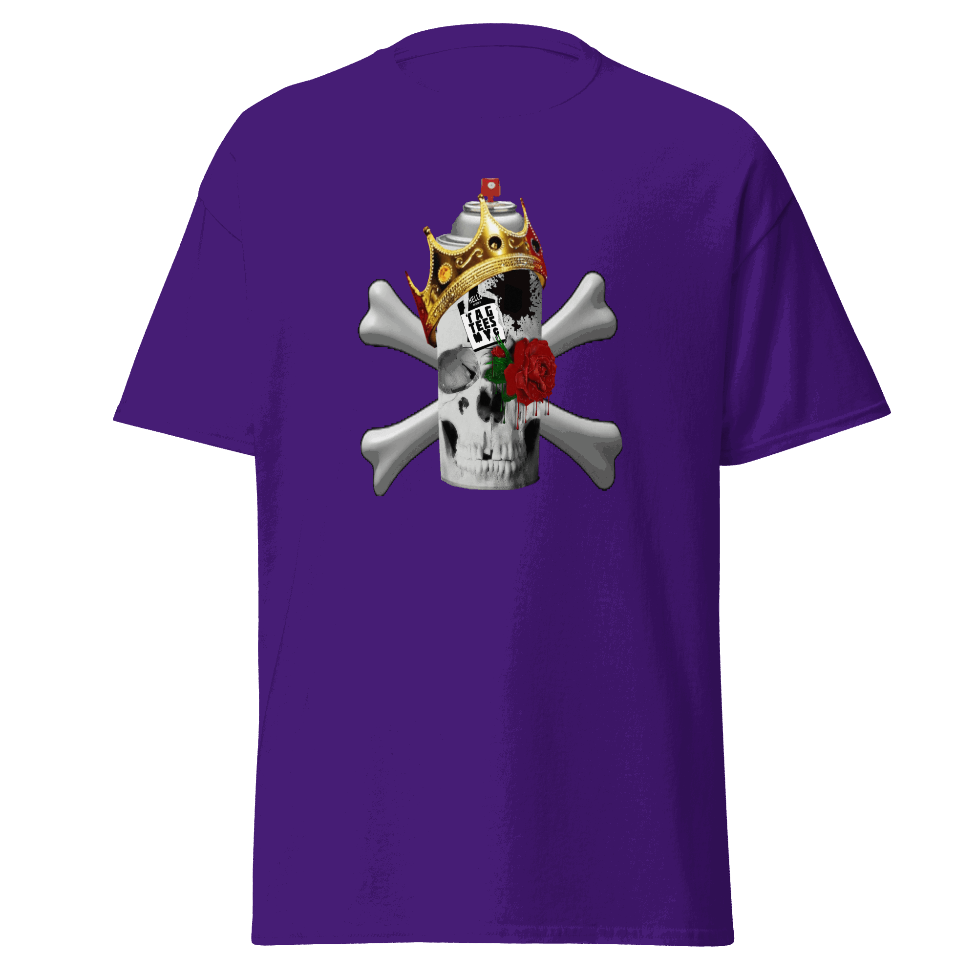 Tag Tees NYC Spray Skull Short Sleeve T-Shirt
