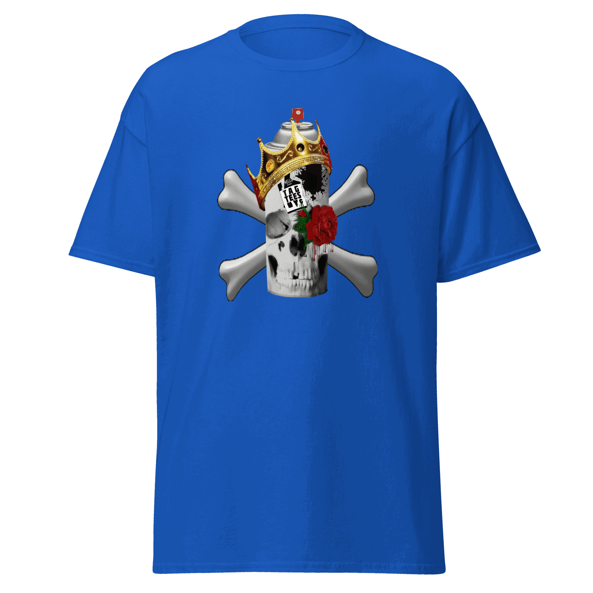 Tag Tees NYC Spray Skull Short Sleeve T-Shirt