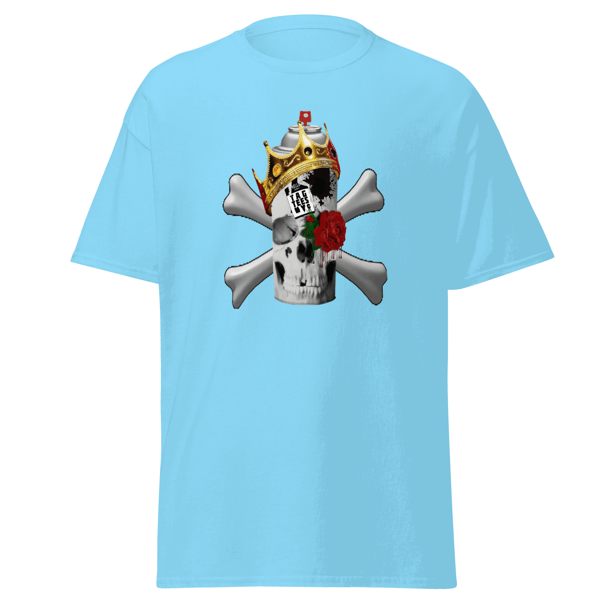 Tag Tees NYC Spray Skull Short Sleeve T-Shirt