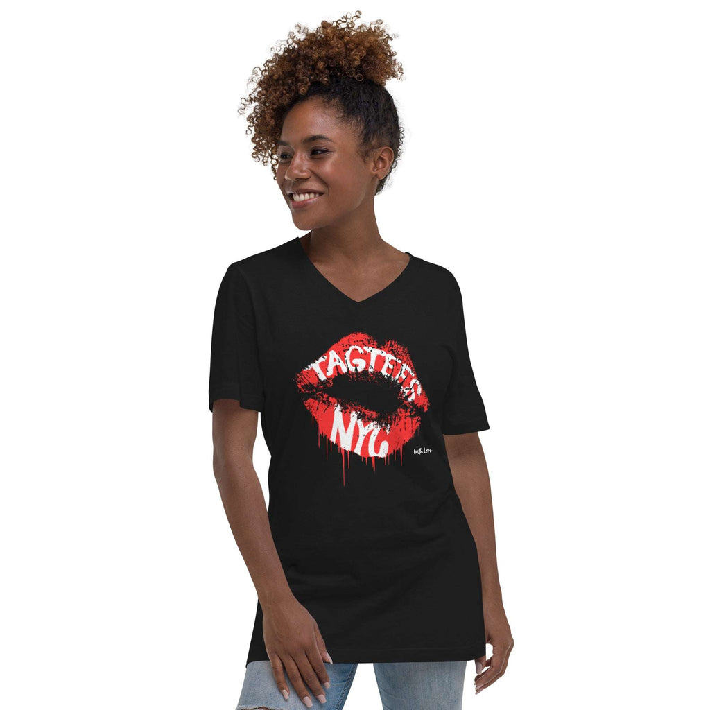 TAGTEESNYC with love Unisex Short Sleeve V-Neck T-Shirt