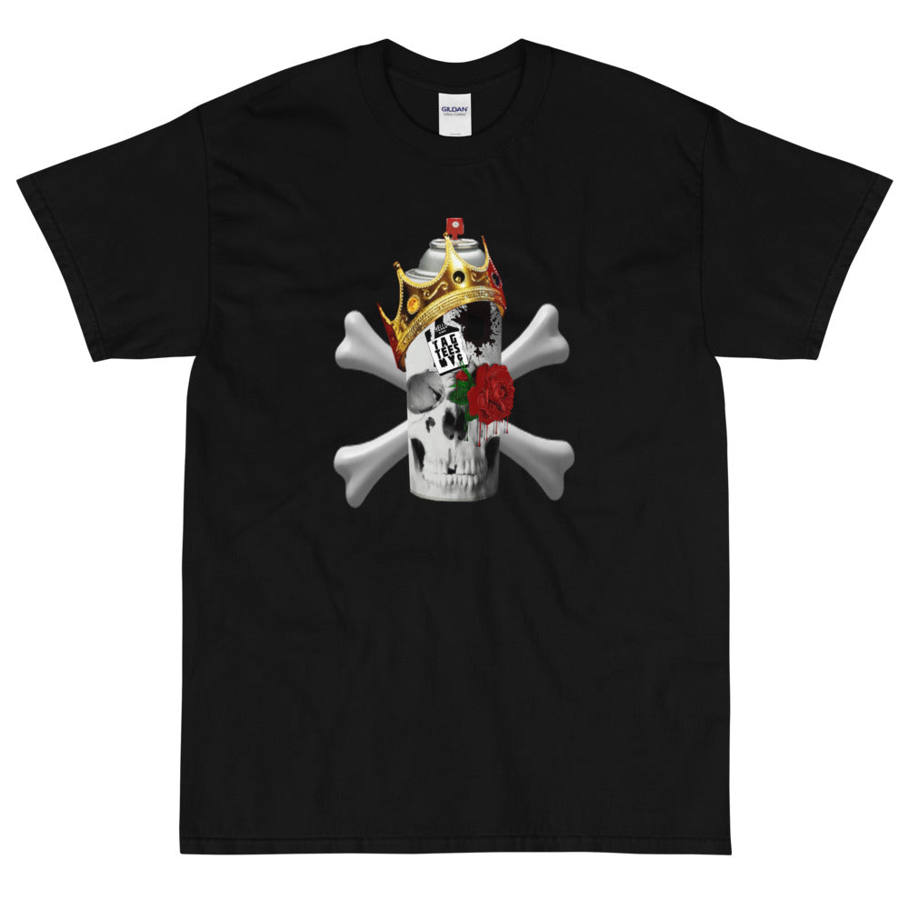 Tag Tees NYC Spray Skull Short Sleeve T-Shirt