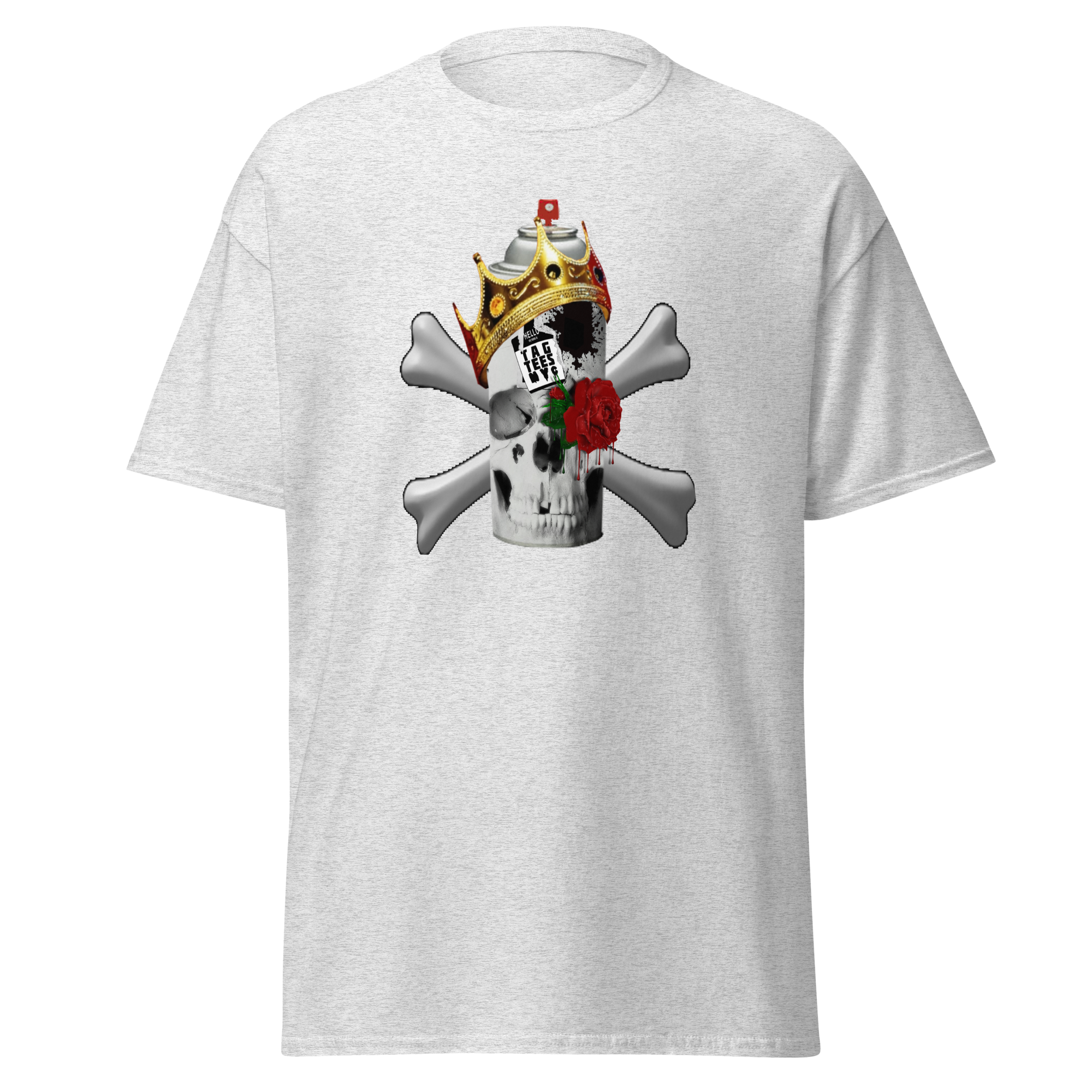 Tag Tees NYC Spray Skull Short Sleeve T-Shirt