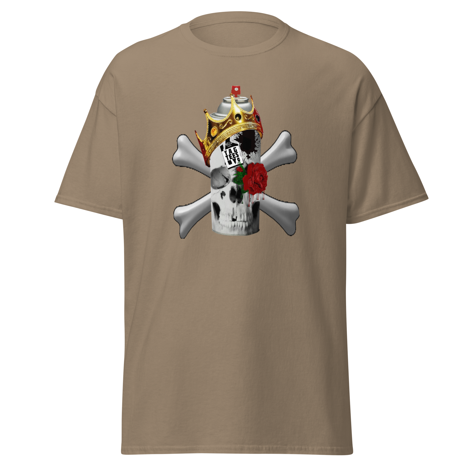 Tag Tees NYC Spray Skull Short Sleeve T-Shirt