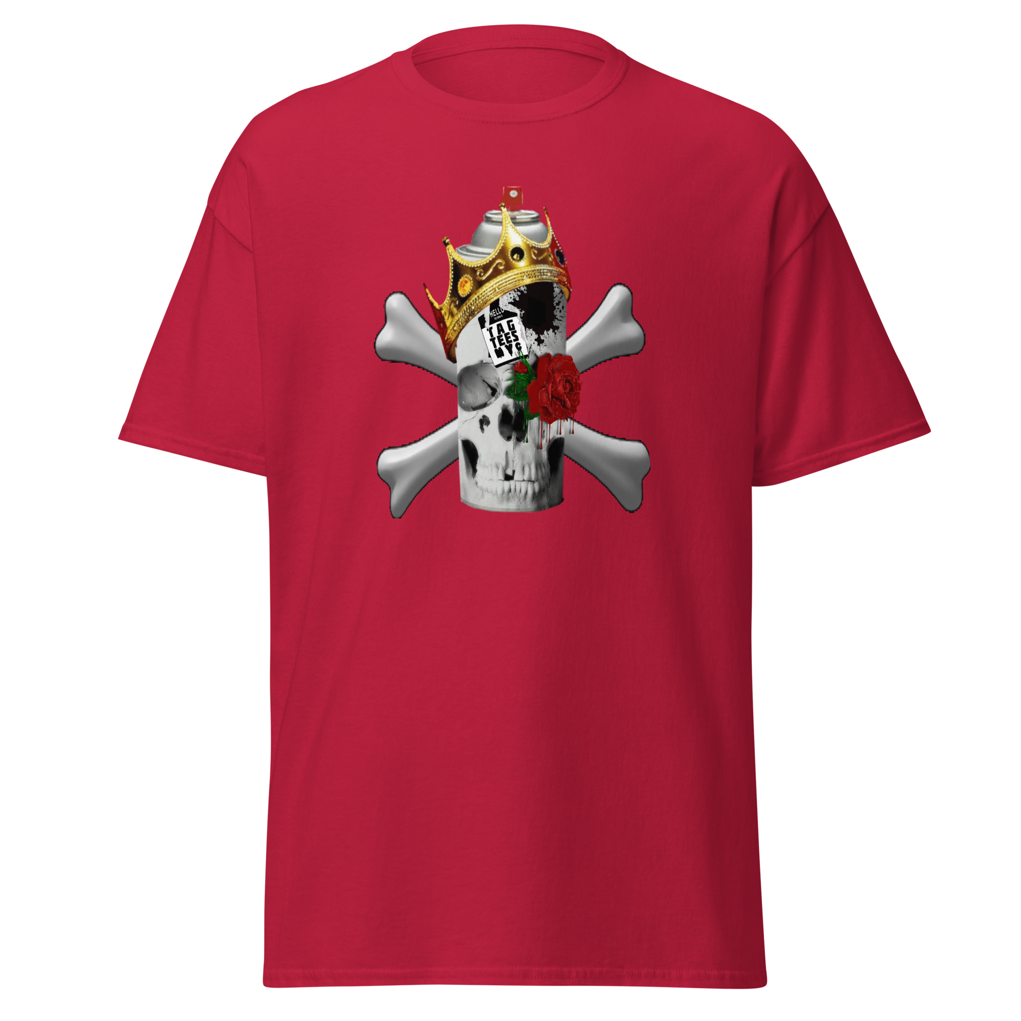Tag Tees NYC Spray Skull Short Sleeve T-Shirt