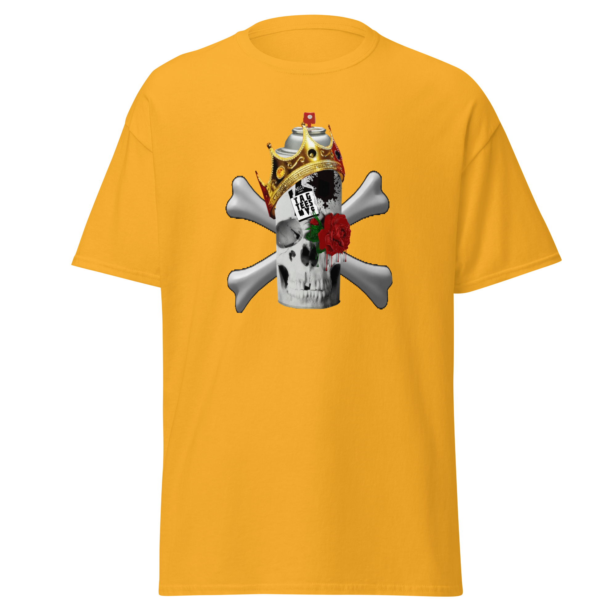 Tag Tees NYC Spray Skull Short Sleeve T-Shirt