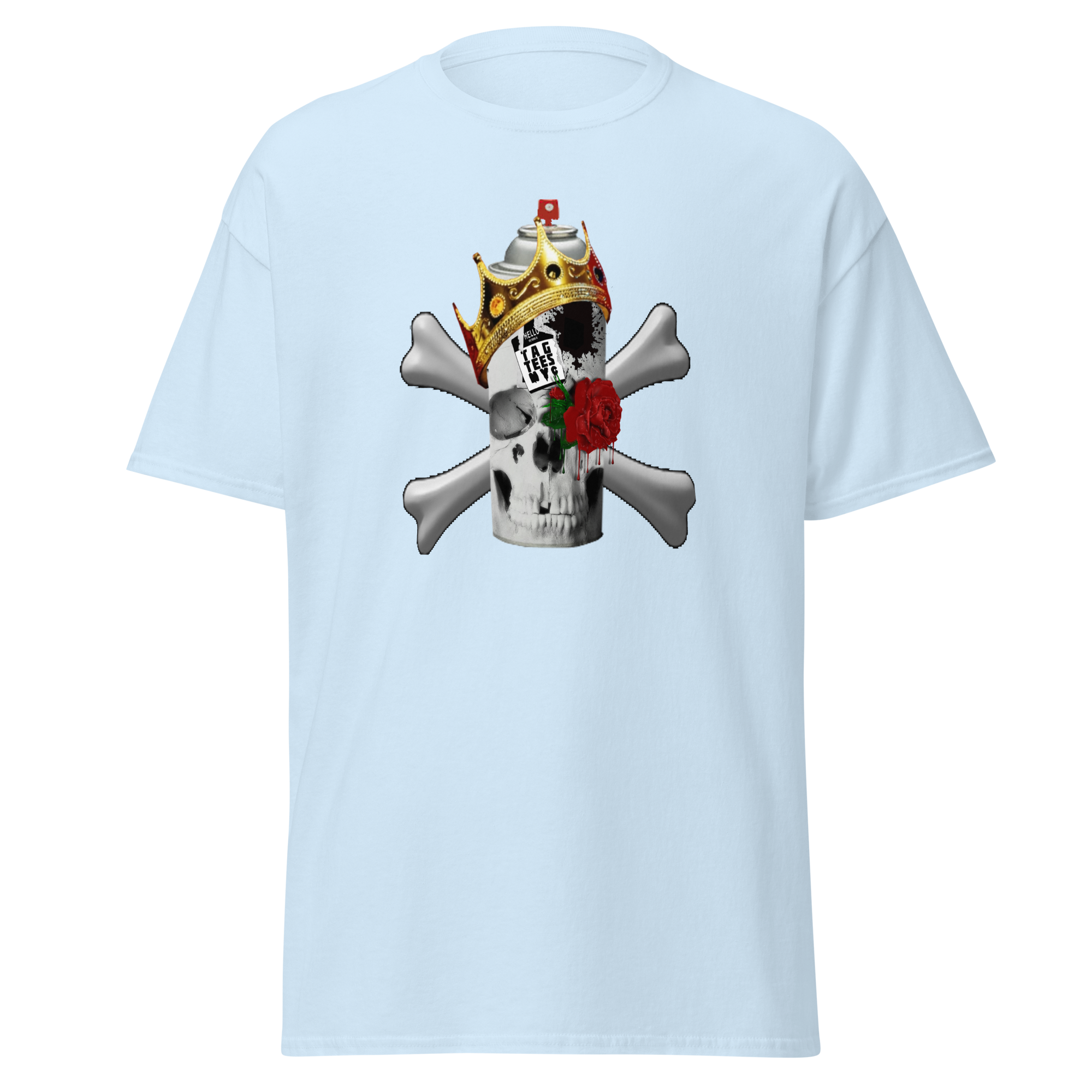 Tag Tees NYC Spray Skull Short Sleeve T-Shirt