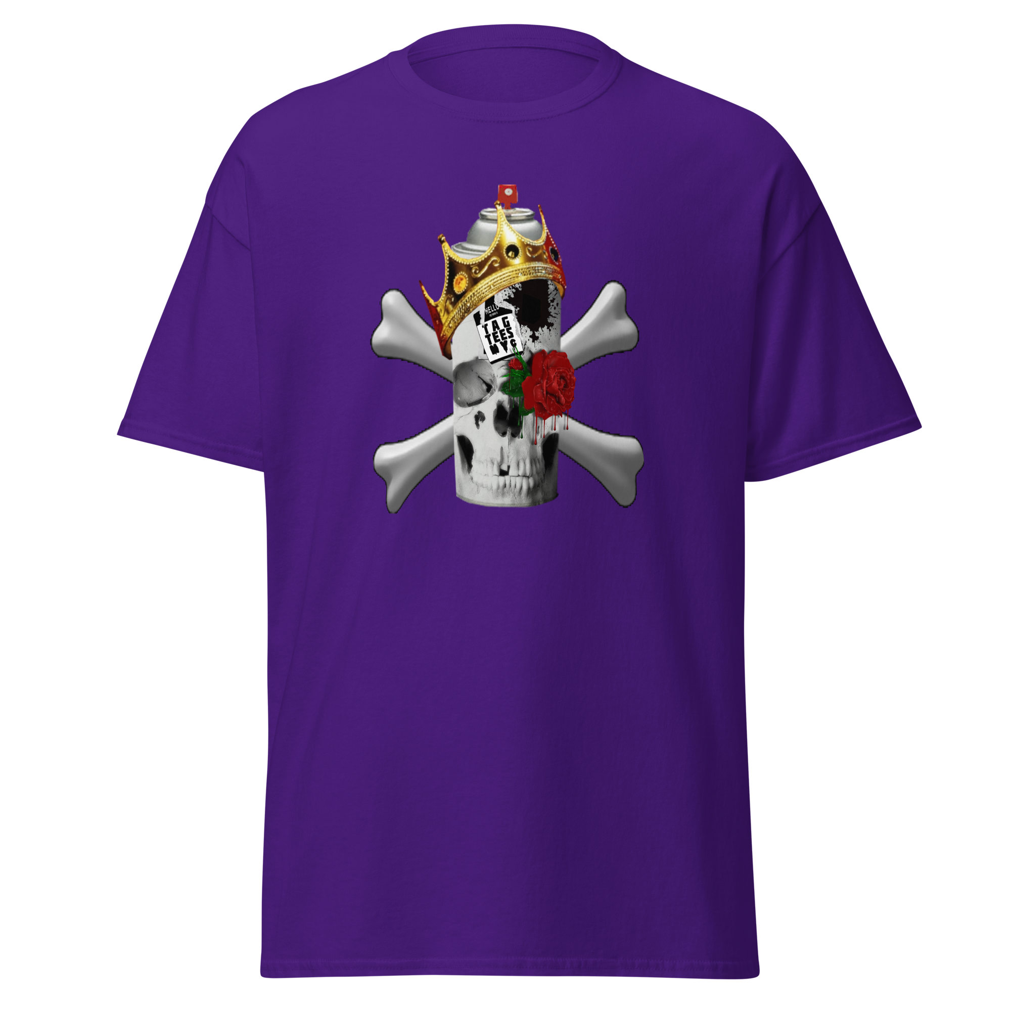 Tag Tees NYC Spray Skull Short Sleeve T-Shirt