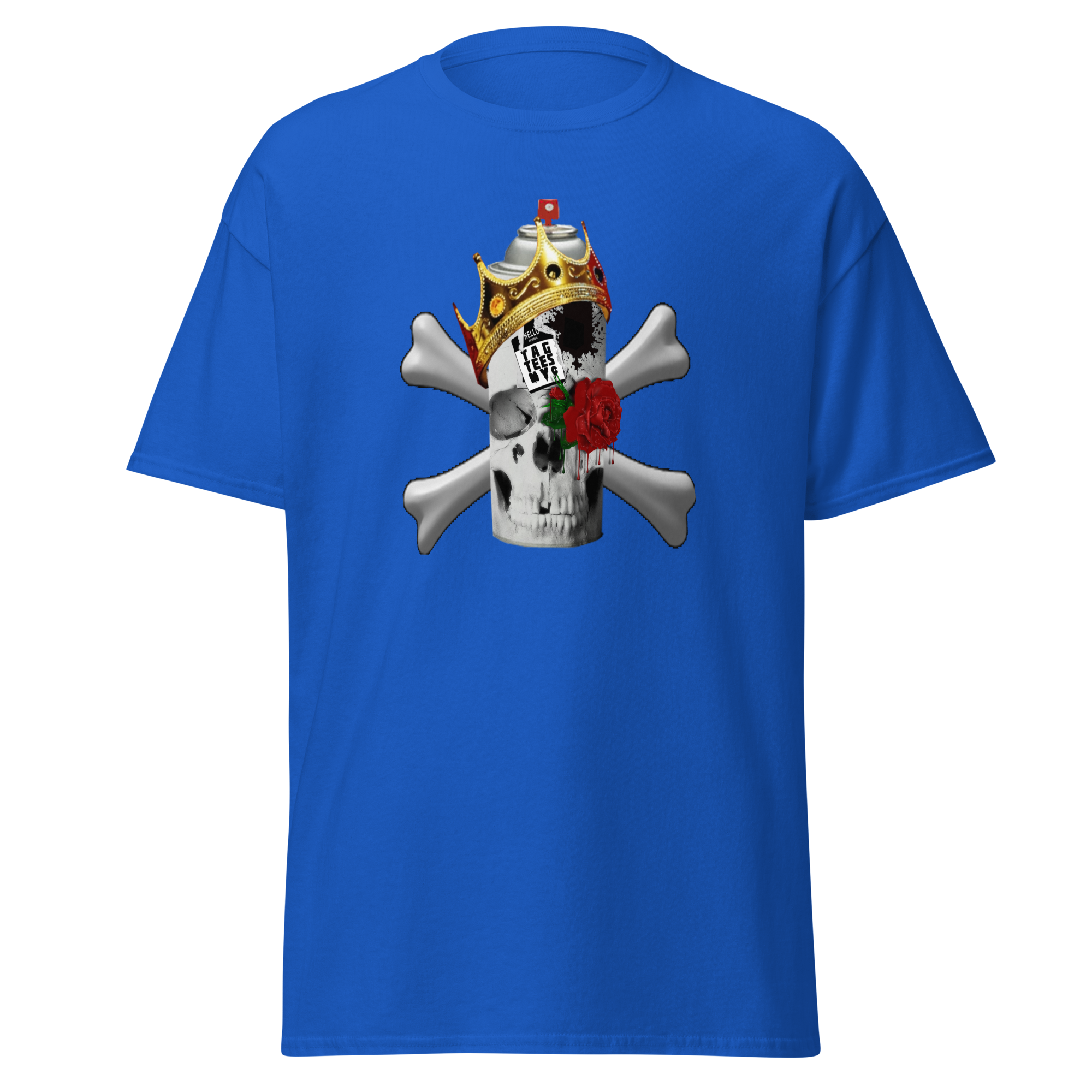 Tag Tees NYC Spray Skull Short Sleeve T-Shirt
