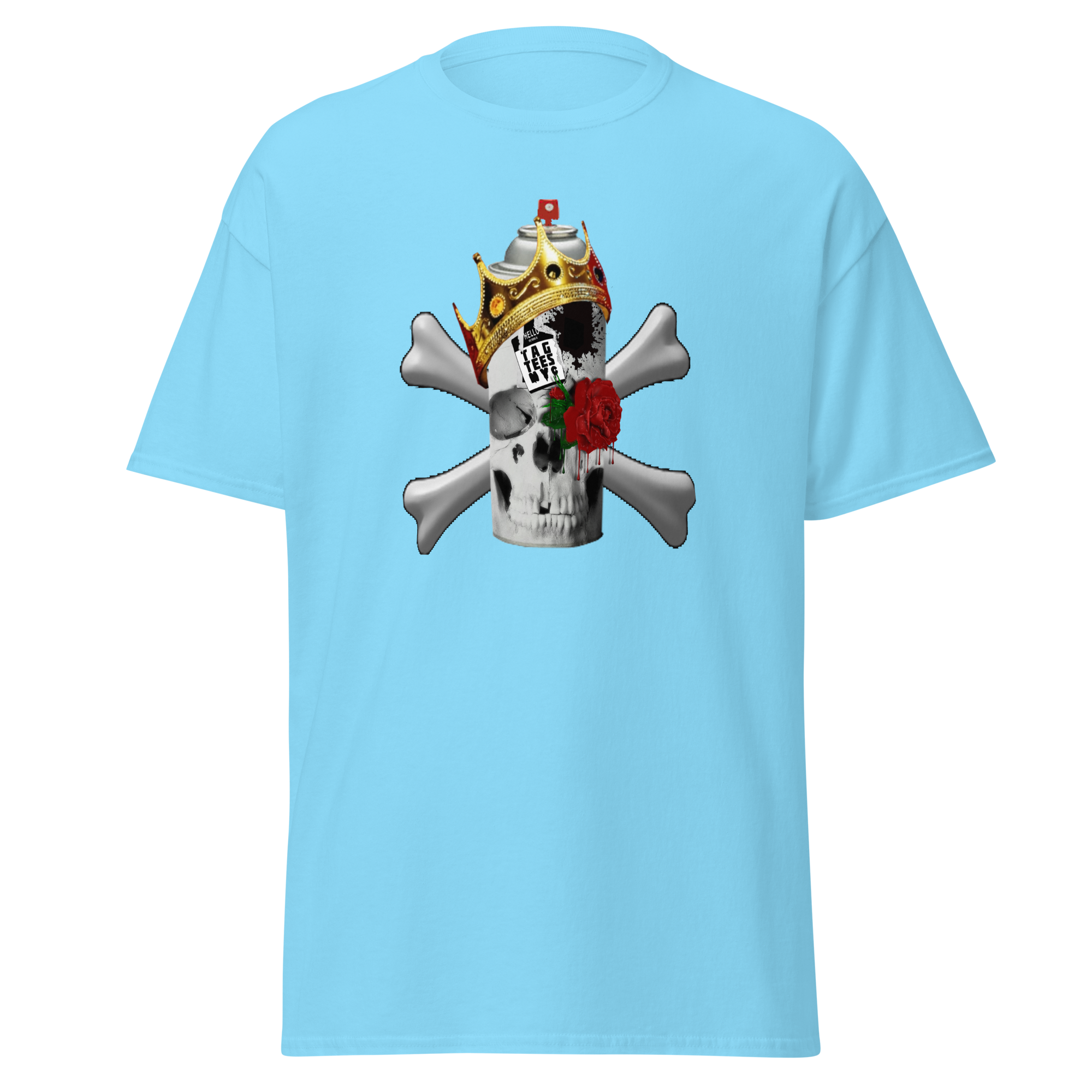 Tag Tees NYC Spray Skull Short Sleeve T-Shirt