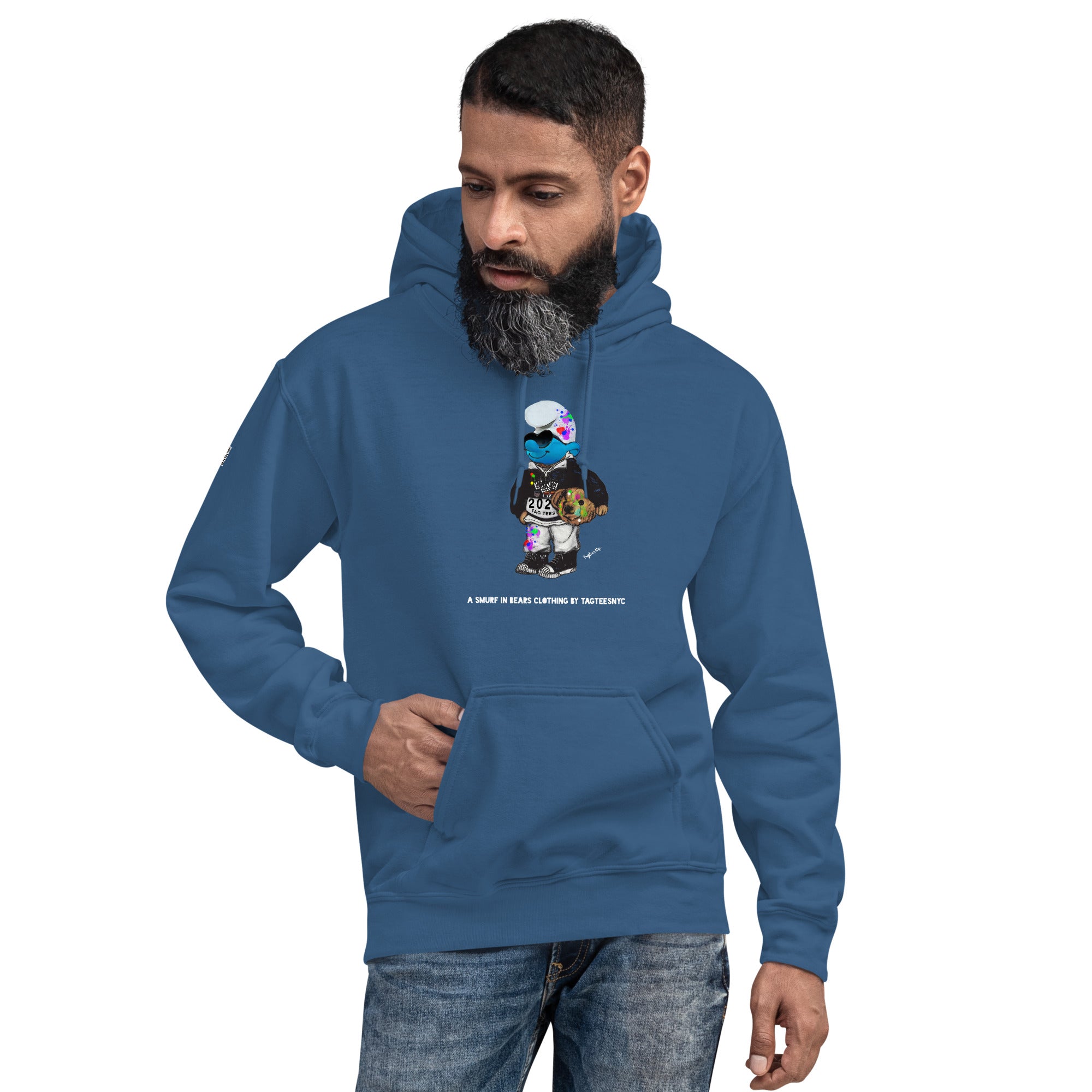 A Smurf in Bears Clothing by TAGTEESNYC Unisex Hoodie