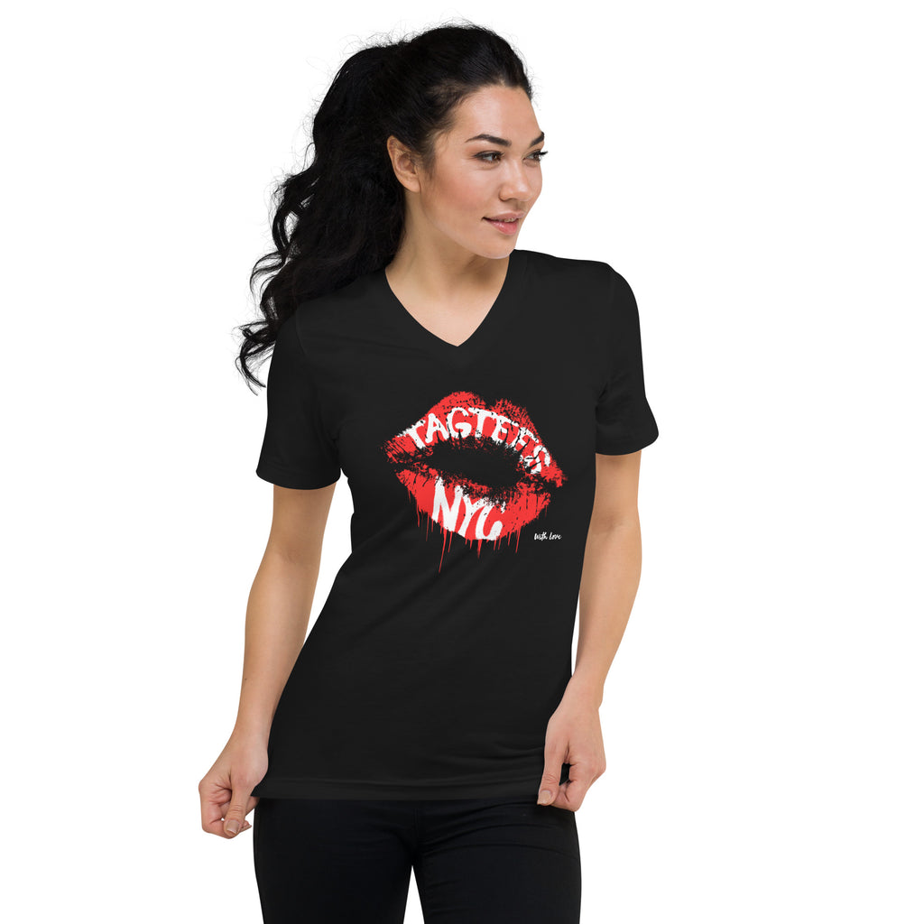 TAGTEESNYC with love Unisex Short Sleeve V-Neck T-Shirt