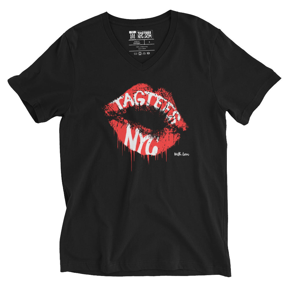 TAGTEESNYC with love Unisex Short Sleeve V-Neck T-Shirt
